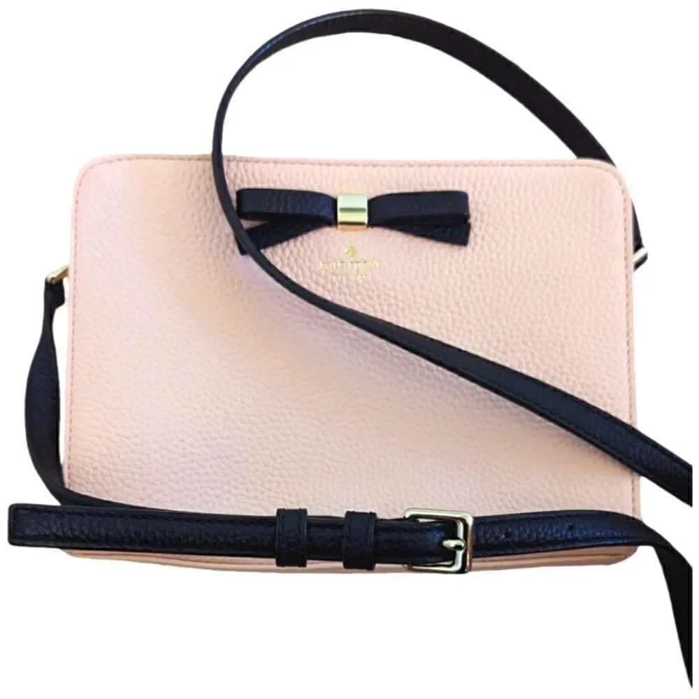 Kate Spade Henderson Street Fannie Pebbled Leather Shoulder Bag Pink & Gold
